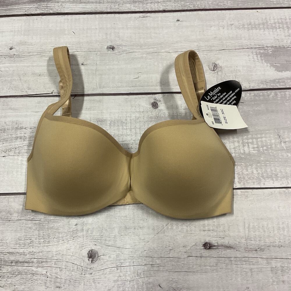 Le Mystere Bra Tisha Womens 30C Nude Beige Underwire T-Shirt L’ Image #955‎ NEW